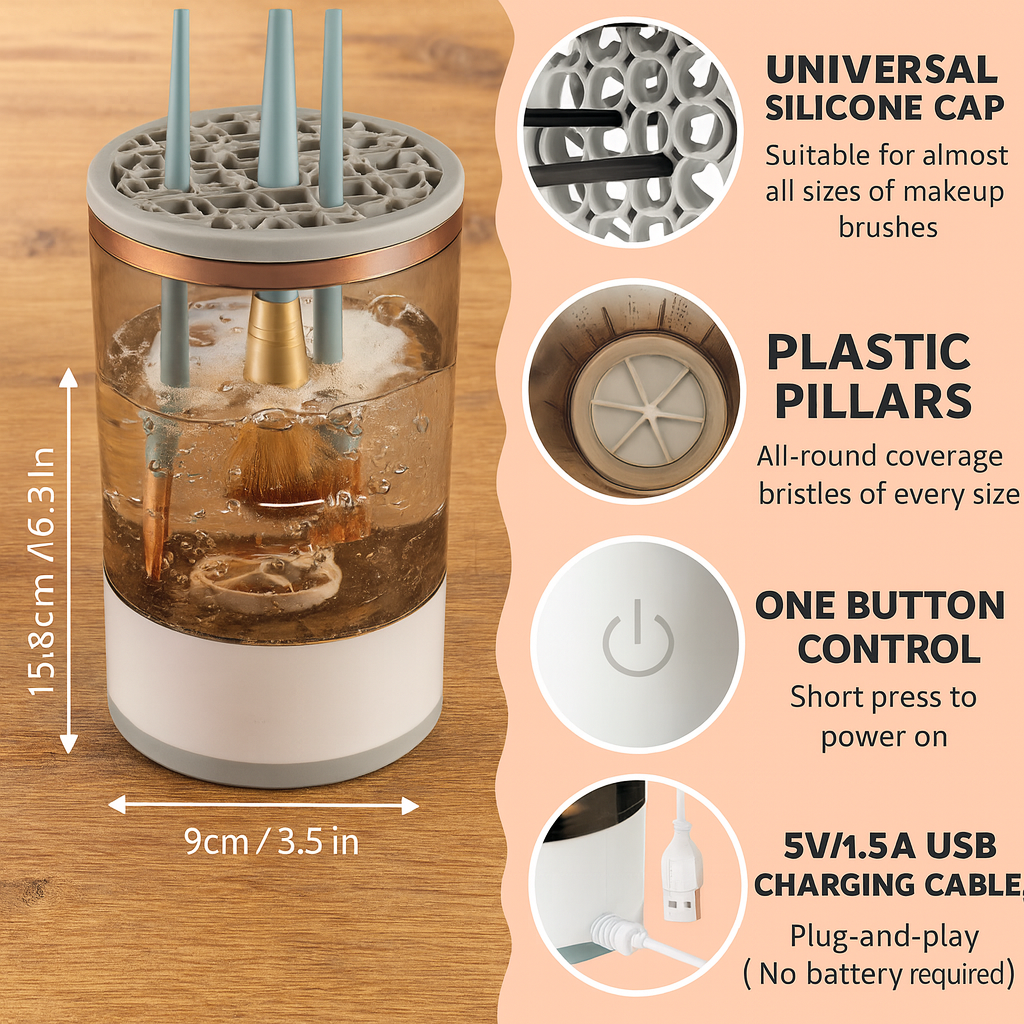 Velaro™ 3-in-1 Makeup Brush Cleaner